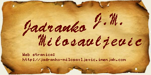 Jadranko Milosavljević vizit kartica